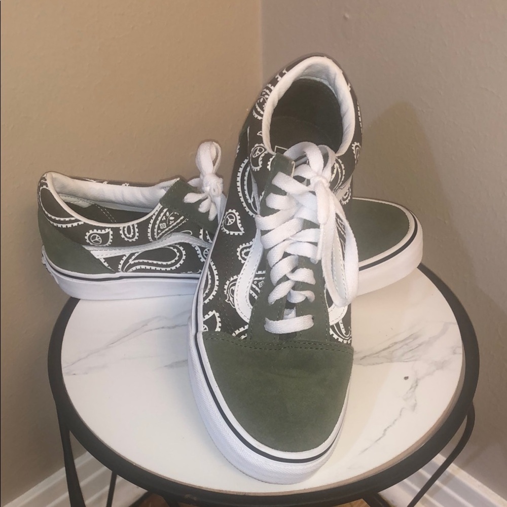 Vans Green Paisley Men’s Sneakers